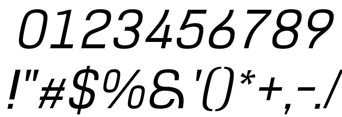 Hurufo & Numero Thin Italic Italic Font OTHER CHARS