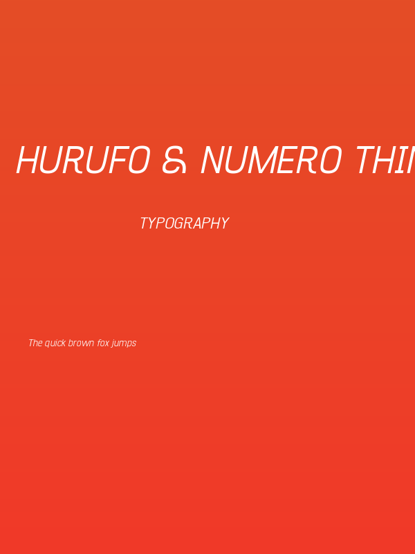 Hurufo & Numero Thin Italic Italic Poster