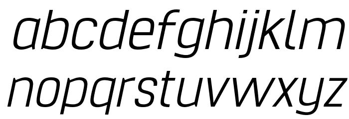 Hurufo & Numero Thin Italic Italic Font LOWERCASE