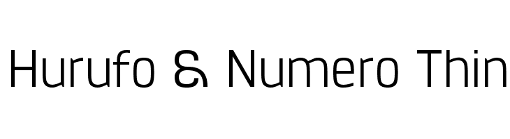Hurufo & Numero Thin  免费字体下载