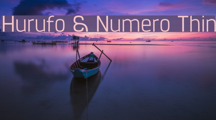 Hurufo & Numero Thin Font examples