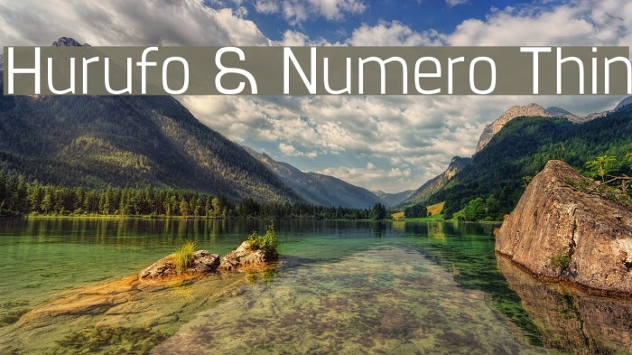 Hurufo & Numero Thin Font examples