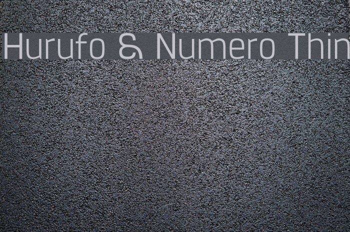 Hurufo & Numero Thin Font examples