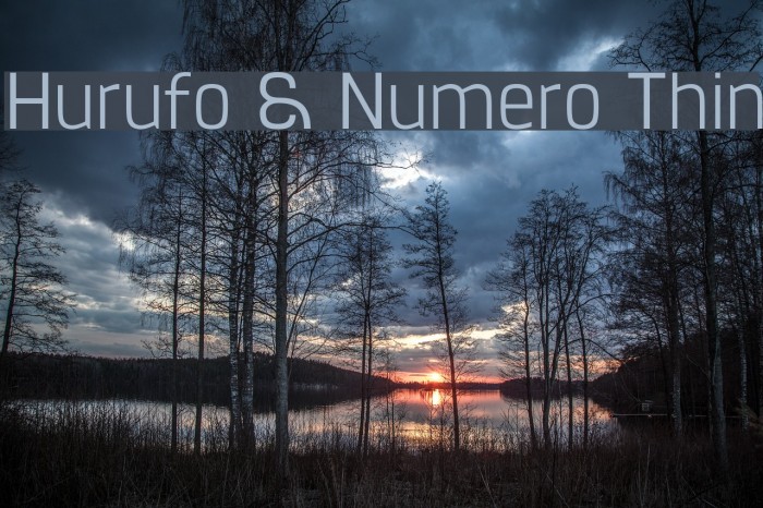 Hurufo & Numero Thin Example 1