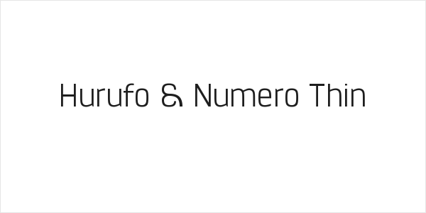 Hurufo & Numero Thin Logo