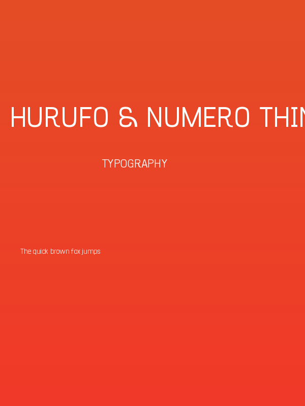 Hurufo & Numero Thin Poster