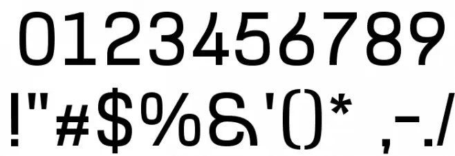 Hurufo & Numero Font Alte caractere