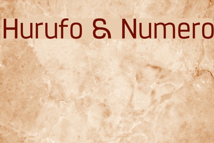 Hurufo & Numero Font examples