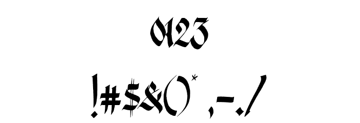 Hurufraktur Font OTHER CHARS