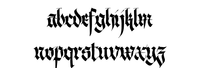 Hurufraktur Font LOWERCASE