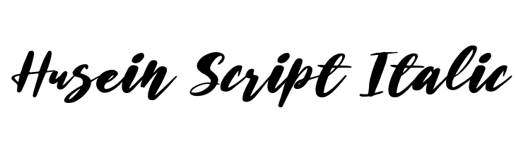 Husein Script Italic  免费字体下载