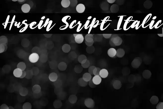 Husein Script Italic Font examples