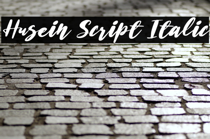 Husein Script Italic Example 3