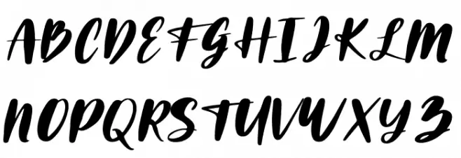 Husein Script Schriftart Groß