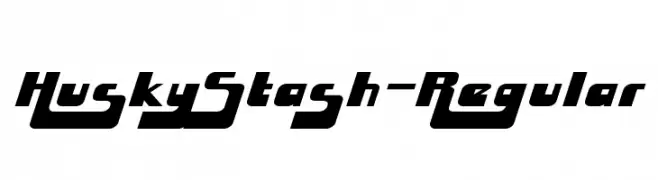 HuskyStash-Regular  Free Fonts Download