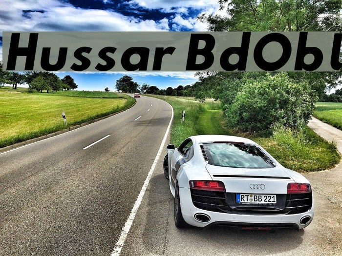 Hussar BdObl Font examples