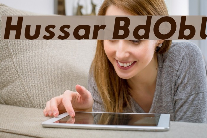 Hussar BdObl Font examples