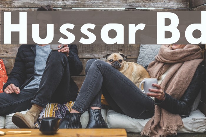 Hussar Bd Font examples