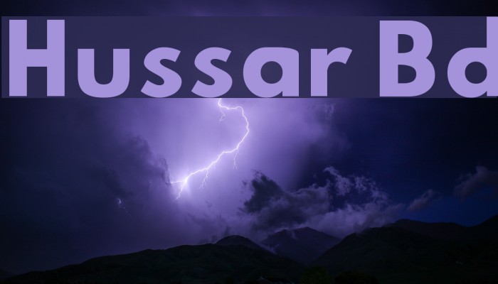 Hussar Bd Font examples