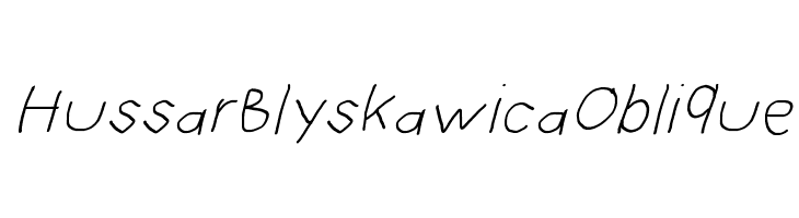 Hussar Blyskawica Oblique  Free Fonts Download