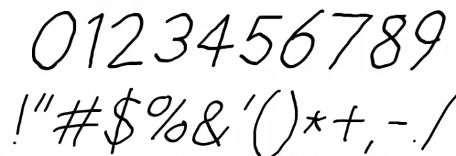 Hussar Blyskawica Oblique Font OTHER CHARS