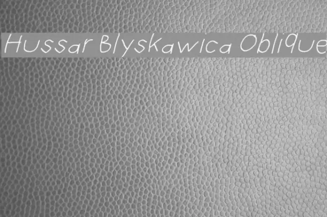 Hussar Blyskawica Oblique Font examples
