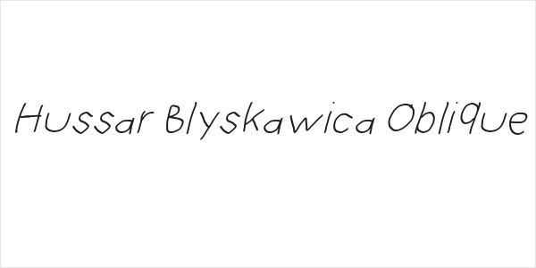 Hussar Blyskawica Oblique Logo