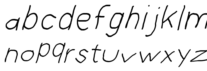 Hussar Blyskawica Oblique Font LOWERCASE