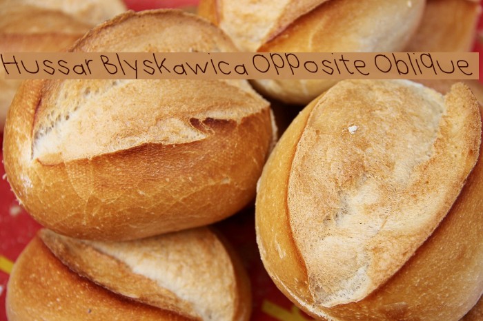 Hussar Blyskawica Opposite Oblique Шрифта examples