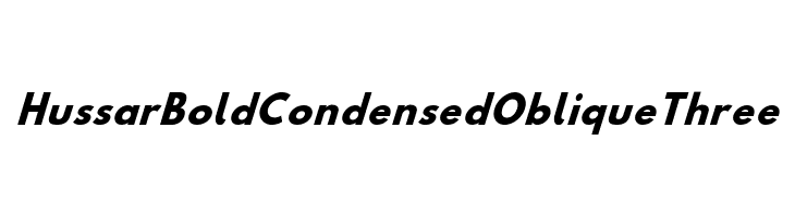 Hussar Bold Condensed Oblique Three Schriftart