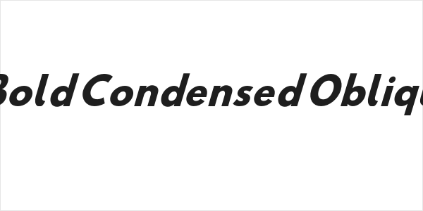 Hussar Bold Condensed Oblique Three Logo