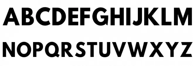 Hussar Bold Condensed Caratteri MAIUSCOLE