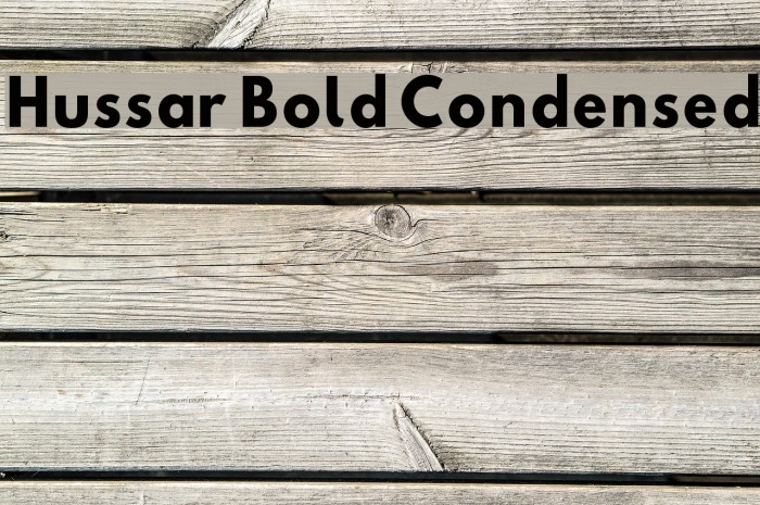 Hussar Bold Condensed Font examples