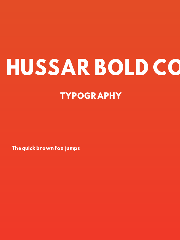 Hussar Bold Condensed Poster