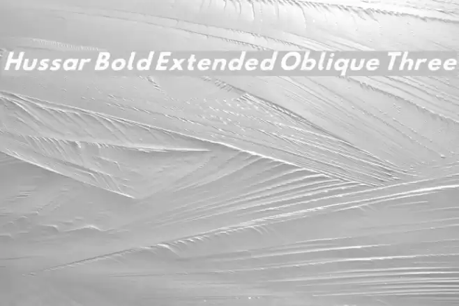 Hussar Bold Extended Oblique Three  examples