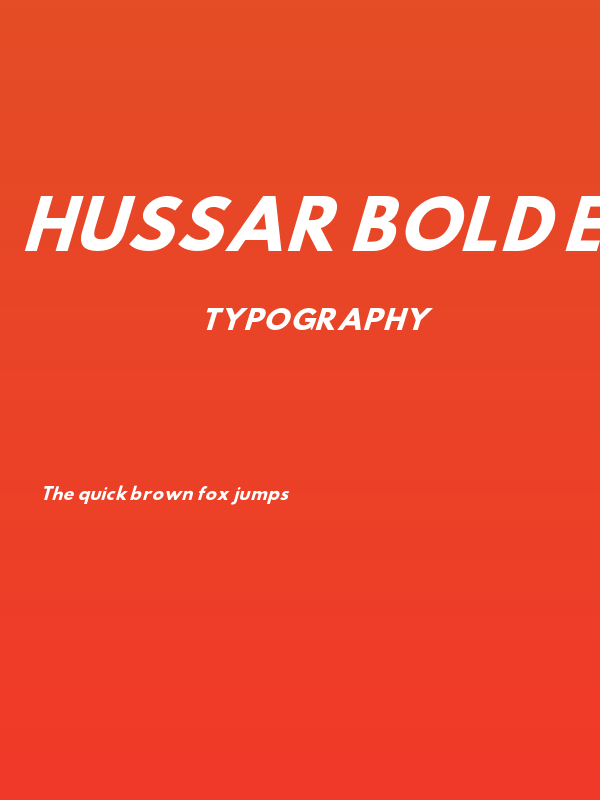 Hussar Bold Extended Oblique Three Poster