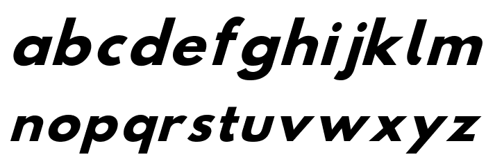 Hussar Bold Extended Oblique Three Font LOWERCASE