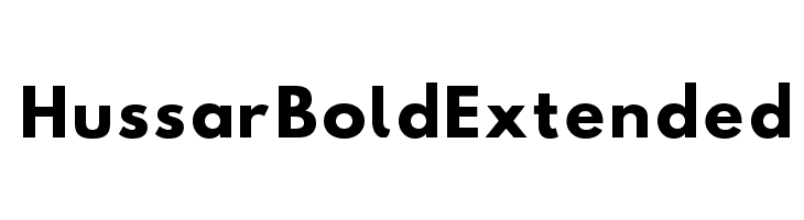 Hussar Bold Extended Font