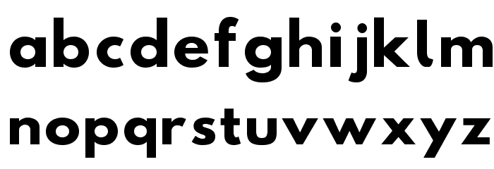 Hussar Bold Extended Font LOWERCASE