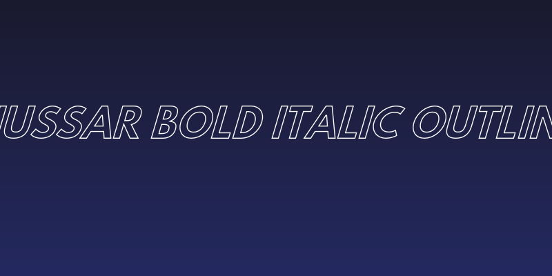 Hussar Bold Italic Outline Social Header