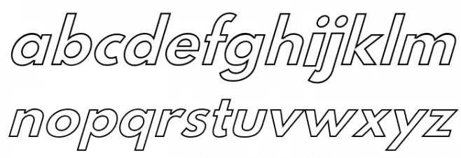 Hussar Bold Italic Outline