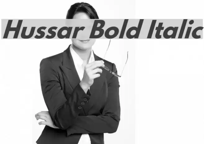 Hussar Bold Italic  examples