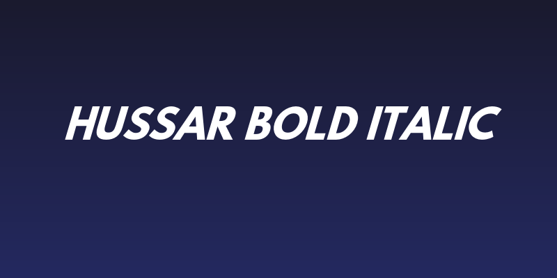 Hussar Bold Italic Social Header