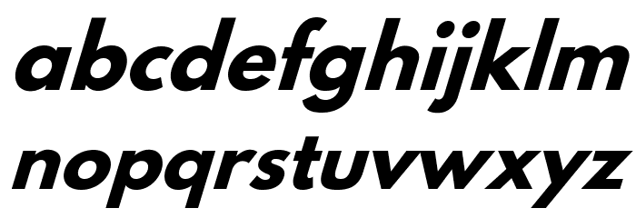 Hussar Bold Italic Font LOWERCASE