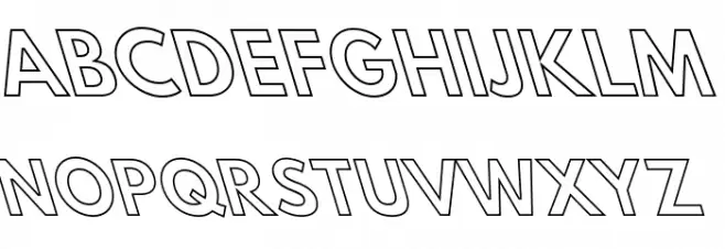 Hussar Bold Leftalic Outline Шрифта ВЕРХНИЙ