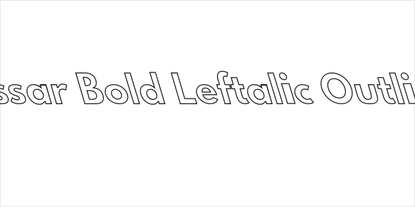 Hussar Bold Leftalic Outline Logo