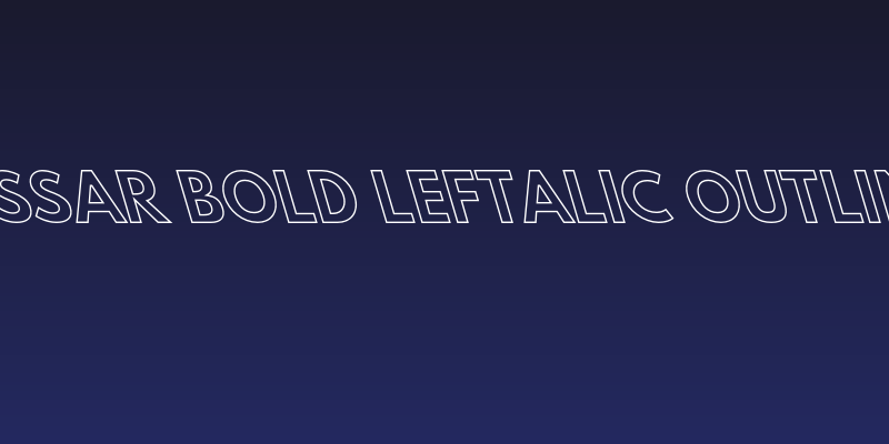 Hussar Bold Leftalic Outline Social Header