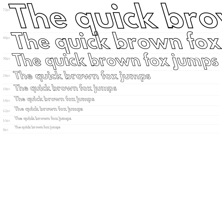 Hussar Bold Leftalic Outline Waterfall