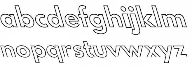 Hussar Bold Leftalic Outline Fuentes MINÚSCULAS