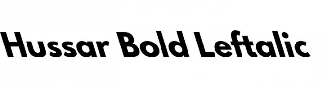 Hussar Bold Leftalic  免费字体下载